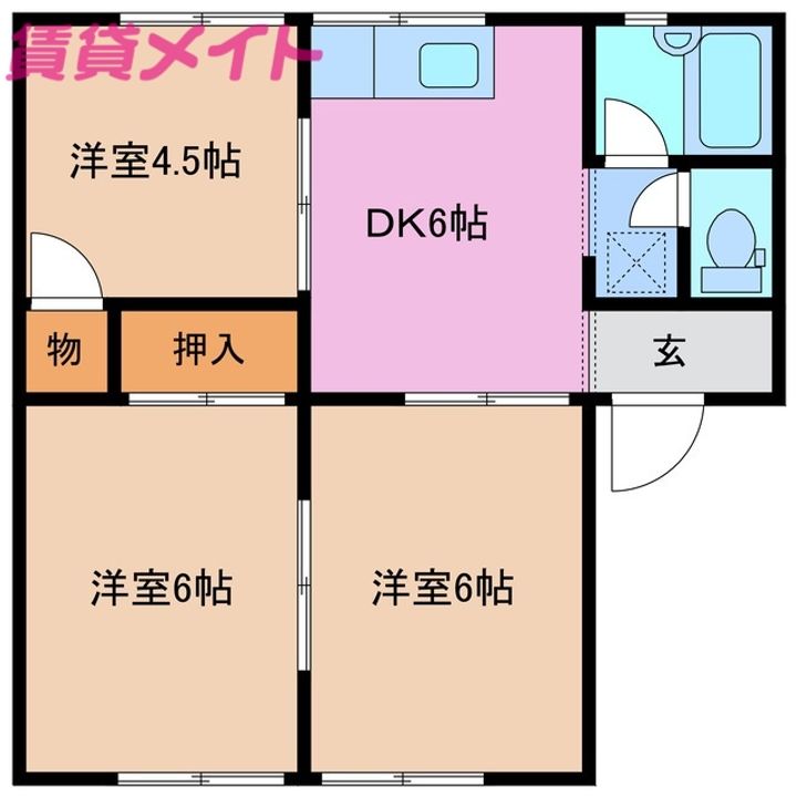 ソレイユ伊勢若松の間取り