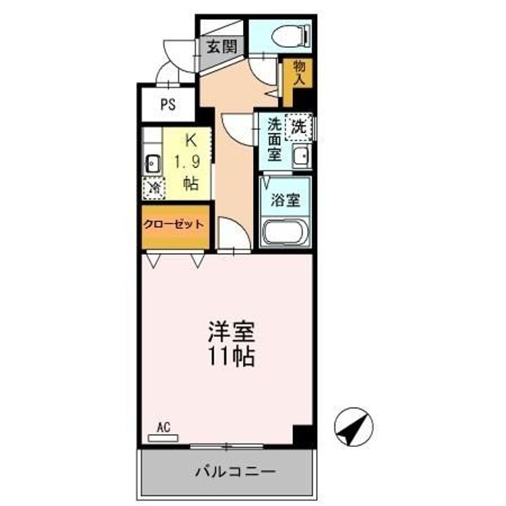 広島県福山市春日町1(マンション)の賃貸物件の間取り