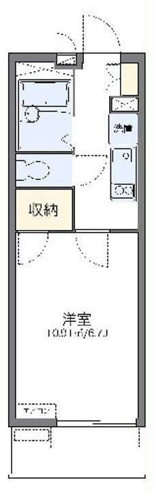 レオパレスルナボアールの間取り