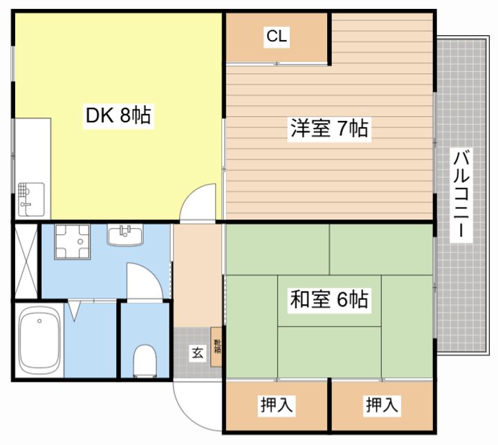滋賀県大津市蓮池町(アパート)の賃貸物件の間取り