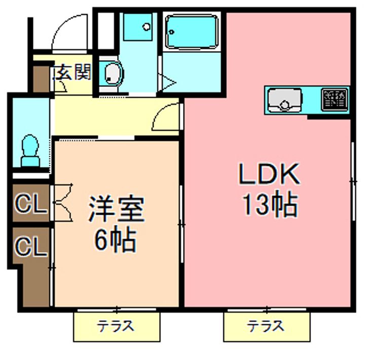 東京都足立区扇1(アパート)の賃貸物件の間取り