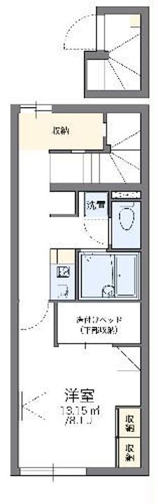 レオパレスグリーンフラットEの間取り