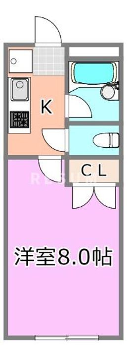 千葉県千葉市稲毛区穴川3(アパート)の賃貸物件の間取り