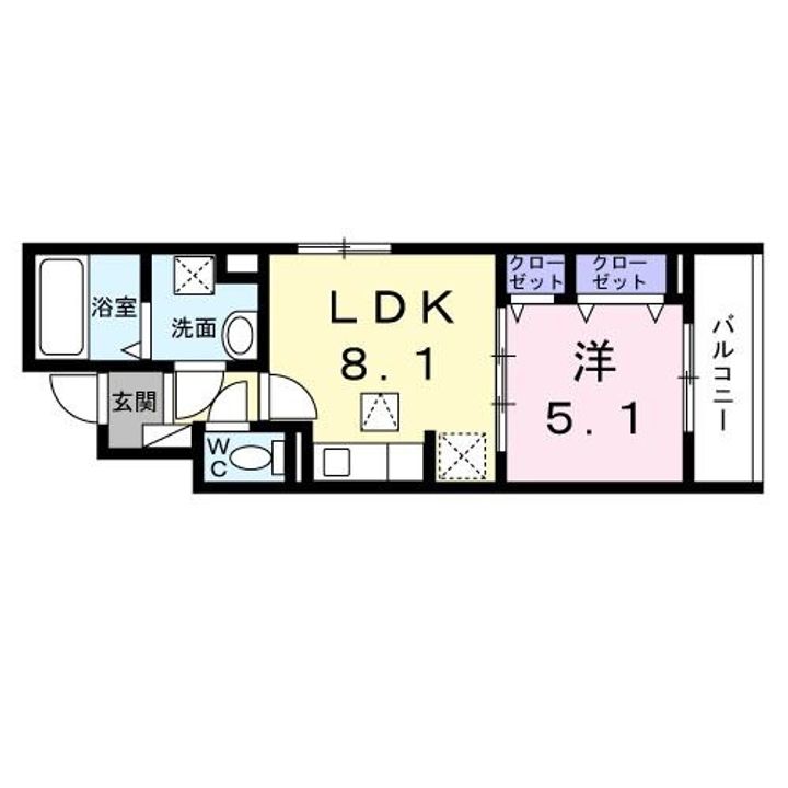 大阪府高槻市氷室町2(アパート)の賃貸物件の間取り