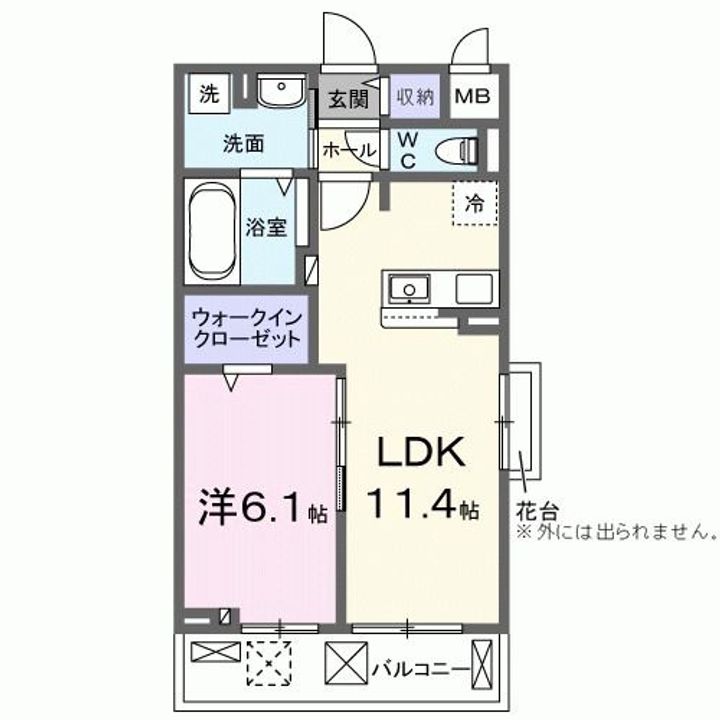 埼玉県越谷市神明町2(アパート)の賃貸物件の間取り
