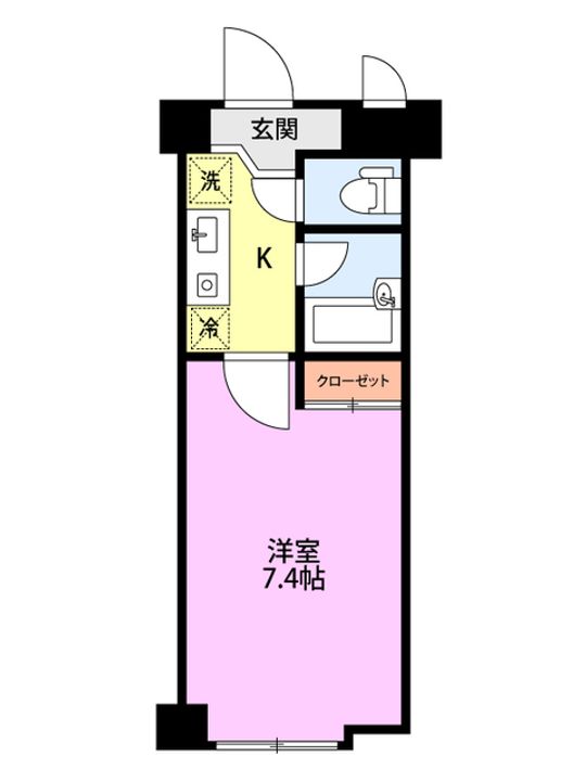 ワンノール米山Bの間取り