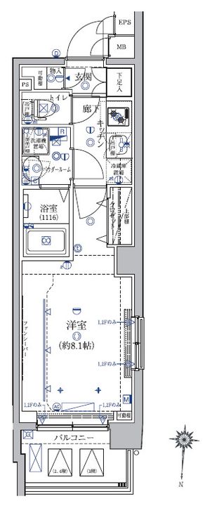 クレイシア菊川の間取り