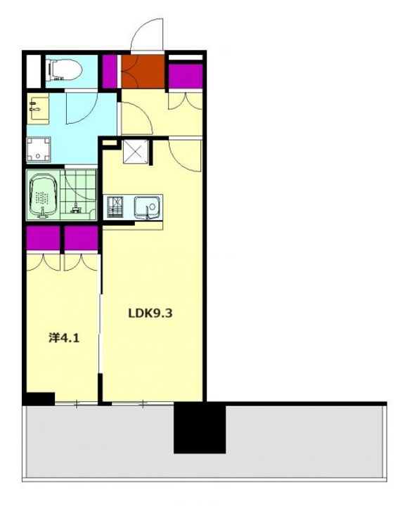 レーベン小田原THE TOWERの間取り