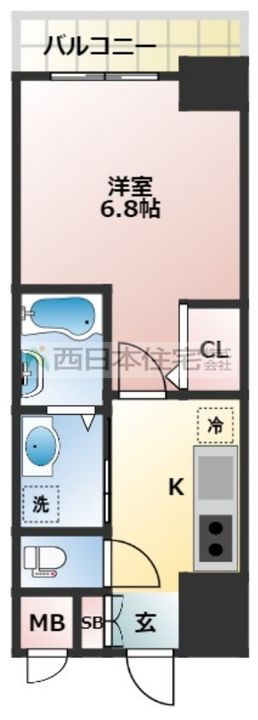 エスリード大阪上本町ブランシュの間取り