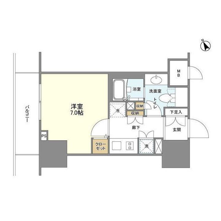 東京都台東区蔵前1(マンション)の賃貸物件の間取り