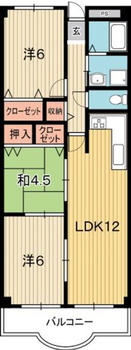 高知県高知市万々(マンション)の賃貸物件の間取り