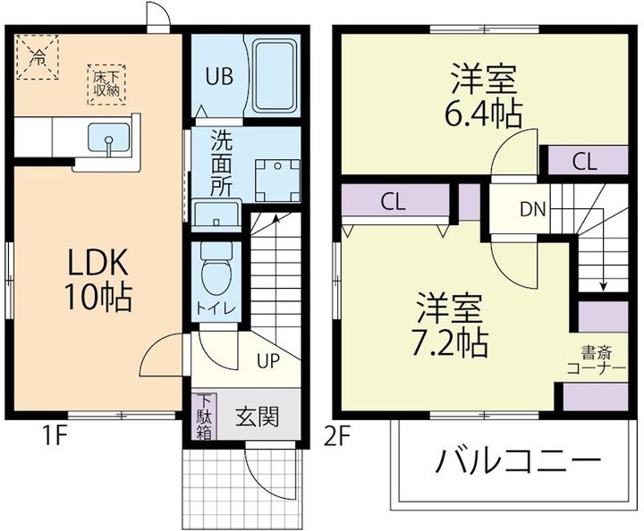 茨城県結城市大字結城(アパート)の賃貸物件の間取り