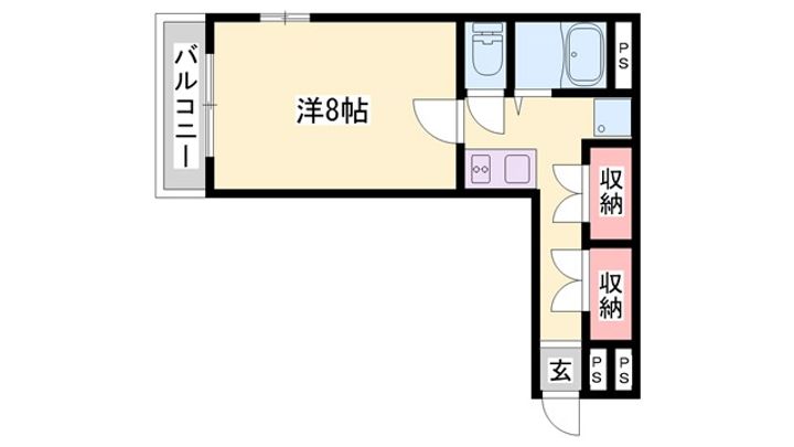 兵庫県姫路市飾磨区玉地1(マンション)の賃貸物件の間取り