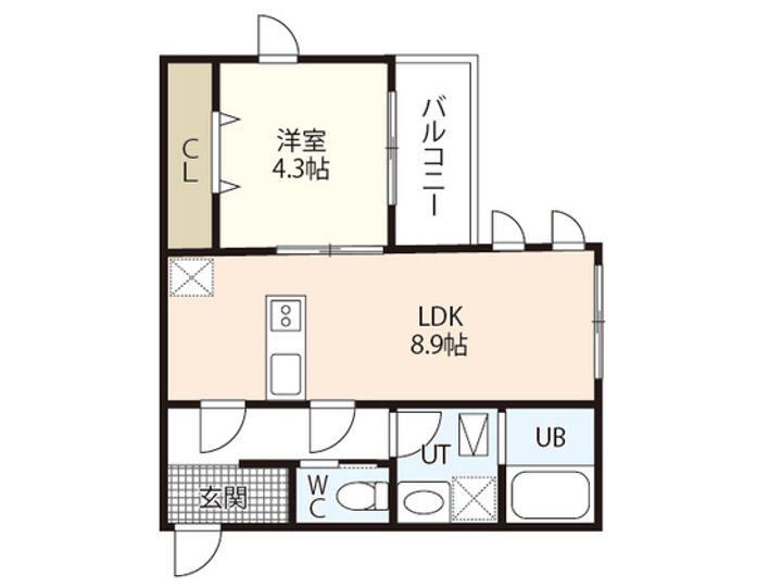 Plume翠町の間取り