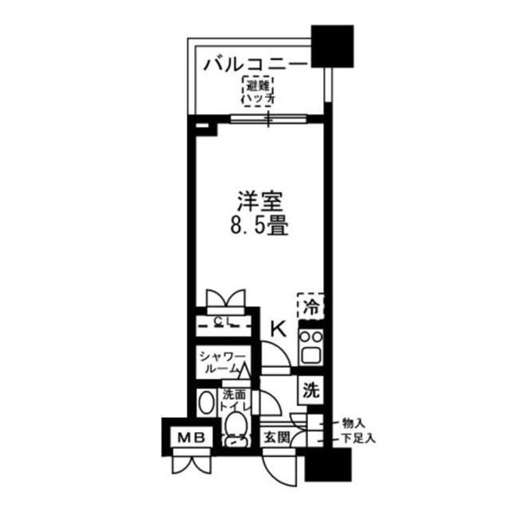 東京都墨田区錦糸1(マンション)の賃貸物件の間取り