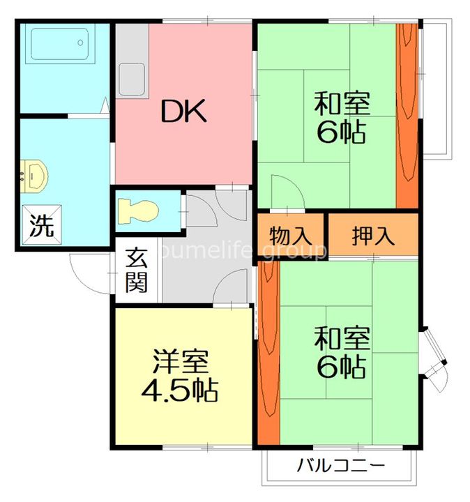 神奈川県南足柄市生駒(アパート)の賃貸物件の間取り