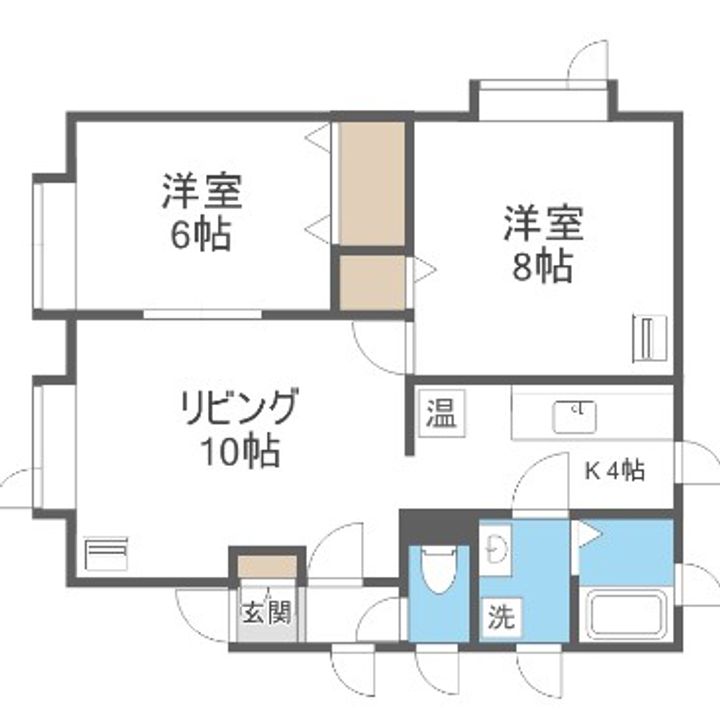 北海道札幌市清田区北野五条1(アパート)の賃貸物件の間取り