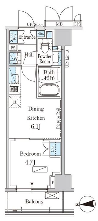 東京都新宿区西落合2(マンション)の賃貸物件の間取り