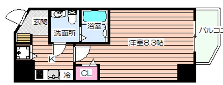 ビガーポリス224松ヶ枝町IIの間取り