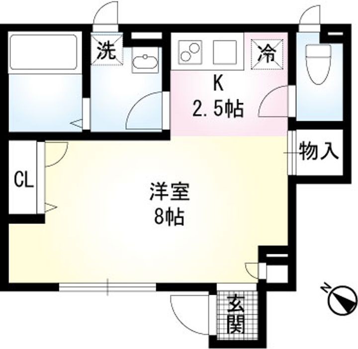 神奈川県相模原市南区相模大野6(アパート)の賃貸物件の間取り