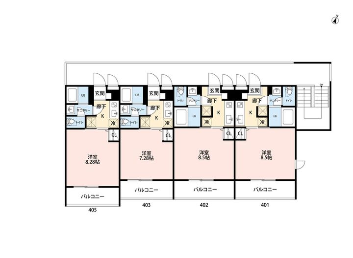 東京都福生市本町(マンション)の賃貸物件の間取り