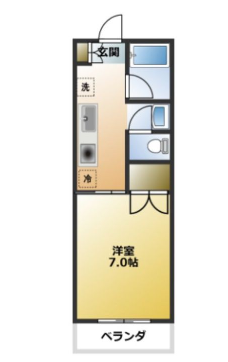 東京都八王子市東中野(マンション)の賃貸物件の間取り