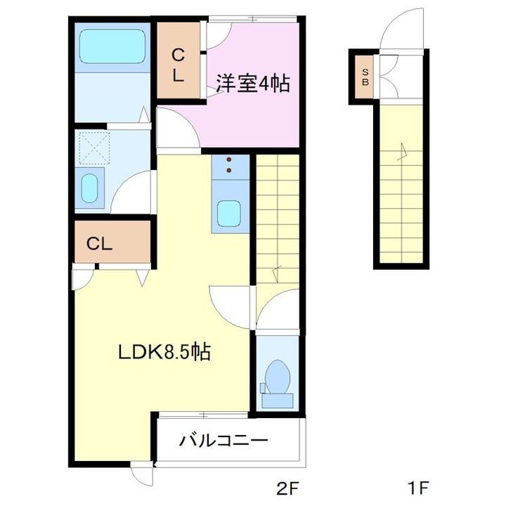 神奈川県横浜市西区南軽井沢(アパート)の賃貸物件の間取り