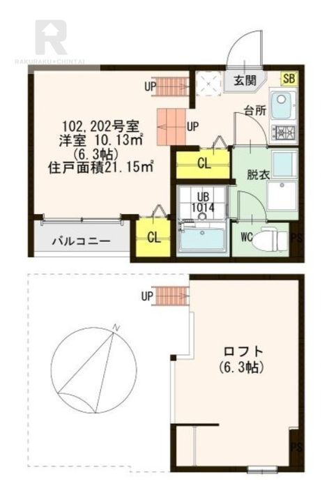 大阪府守口市梅園町(アパート)の賃貸物件の間取り