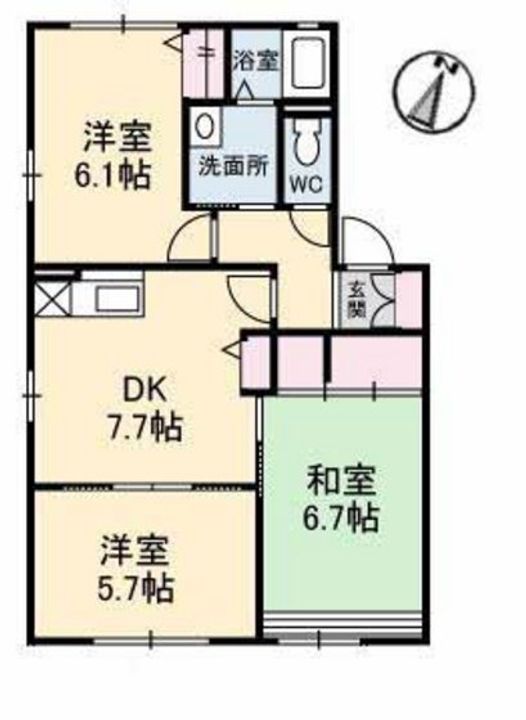 リッシュ伊藤 B棟の間取り