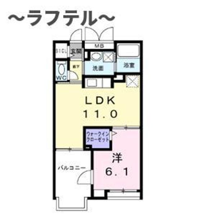 埼玉県所沢市青葉台(アパート)の賃貸物件の間取り