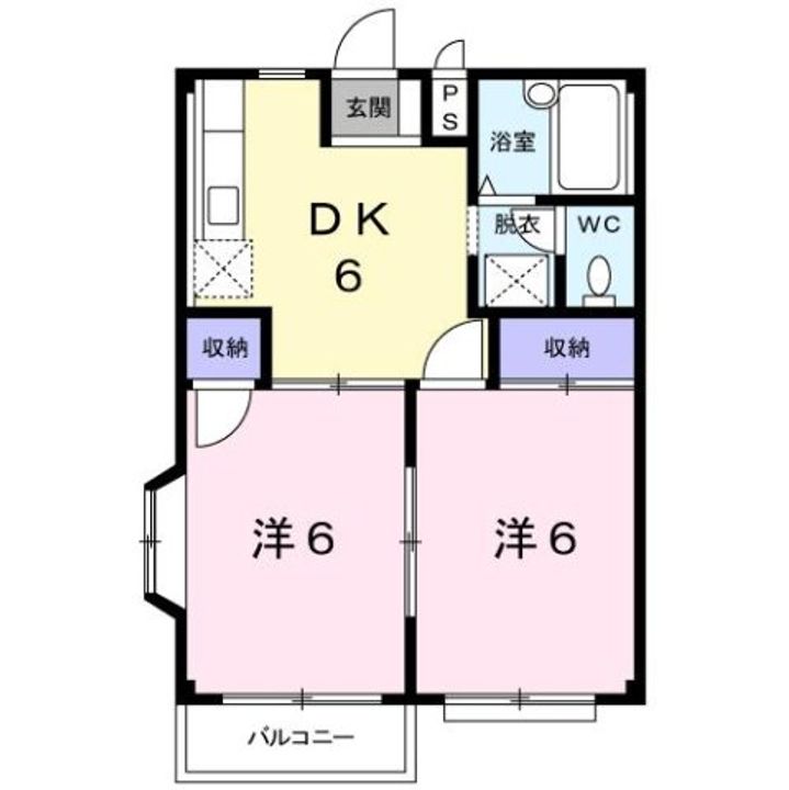 福島県本宮市荒井字大久保(アパート)の賃貸物件の間取り