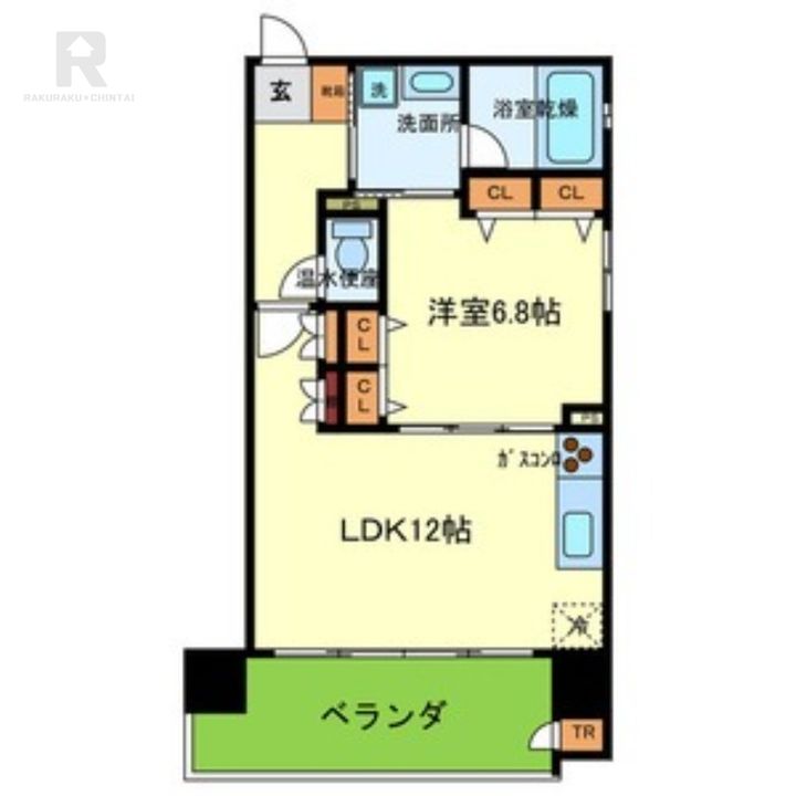 大阪府大阪市天王寺区逢阪1(マンション)の賃貸物件の間取り