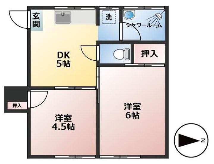 第3カツミ荘の間取り