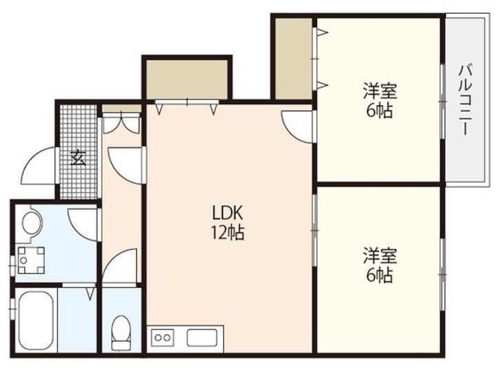 K&M海田東コーポの間取り
