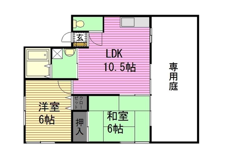 スカイヒルズB棟の間取り