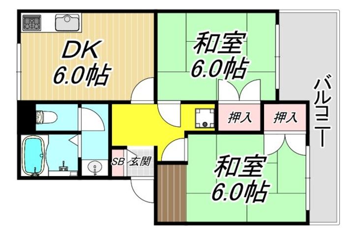エル南武庫之荘の間取り