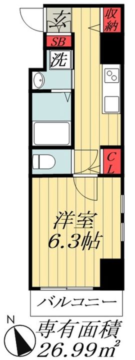 ClaireFontaine西船橋の間取り