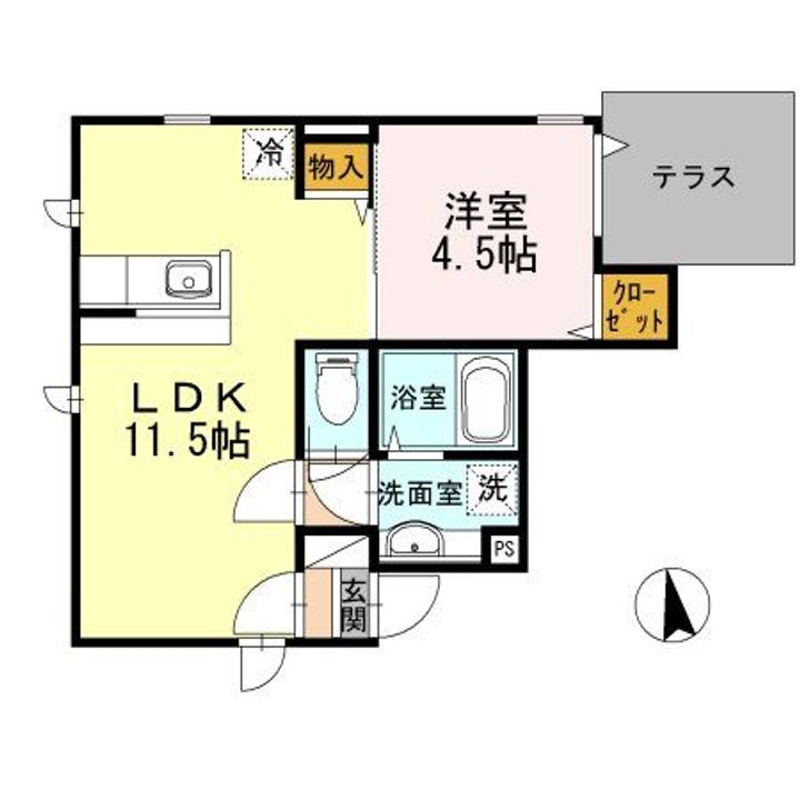 ル・ボヌール パークサイドの間取り