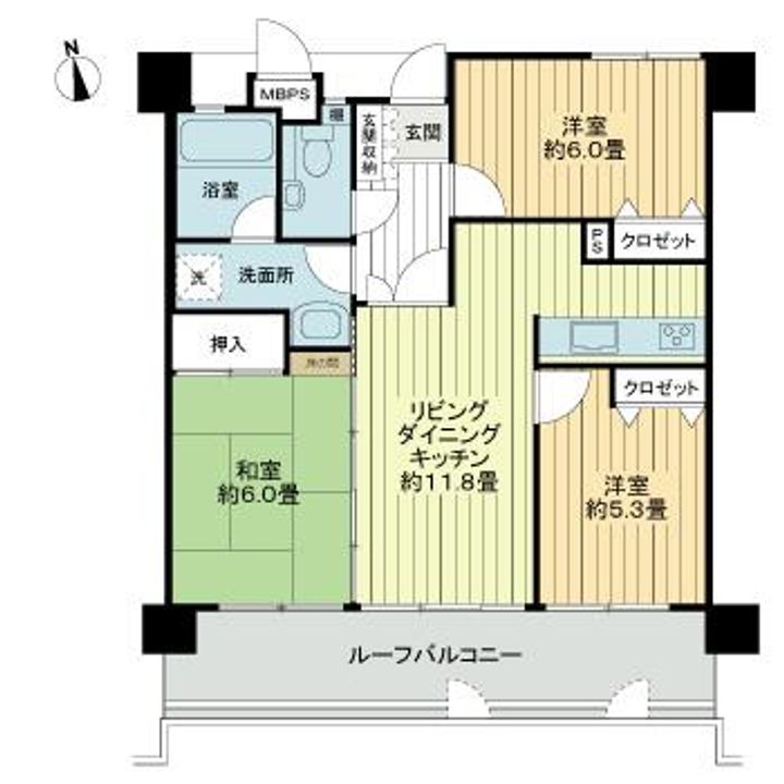 ライオンズマンション具志の間取り