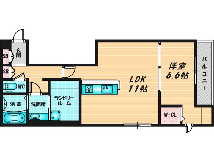 トリシア北巽の間取り