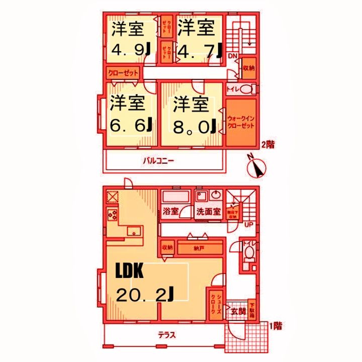 神奈川県鎌倉市材木座3(一戸建)の賃貸物件の間取り