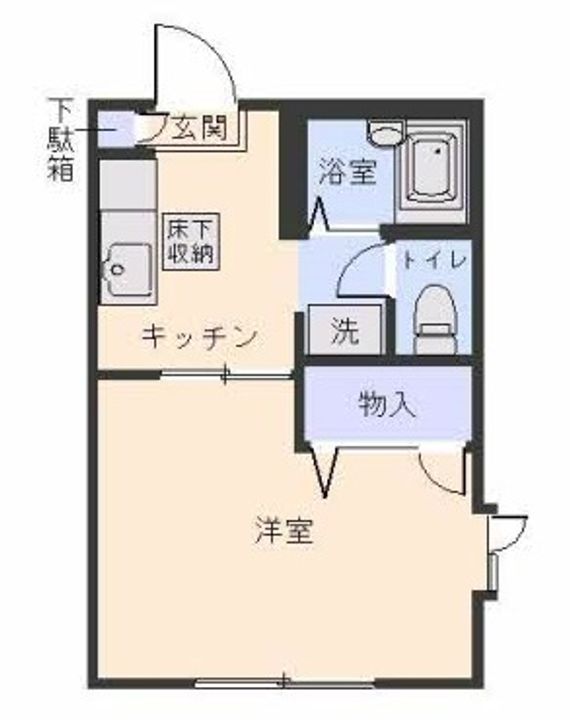 宮城県仙台市宮城野区平成2(アパート)の賃貸物件の間取り