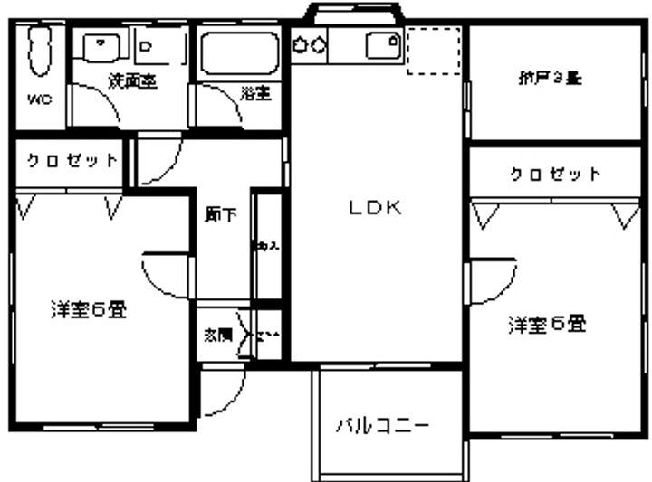 宮城県石巻市水押1(一戸建)の賃貸物件の間取り