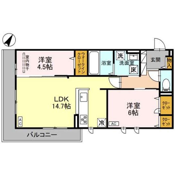大阪府高石市西取石7(アパート)の賃貸物件の間取り