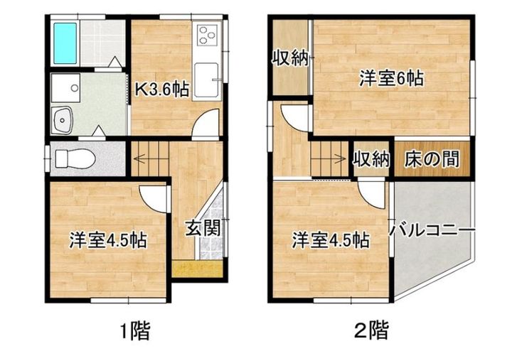 兵庫県宝塚市雲雀丘山手1(一戸建)の賃貸物件の間取り