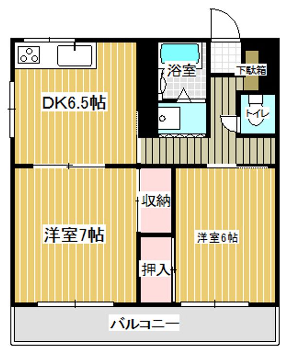 大山アパートの間取り
