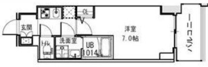 大阪府大阪市福島区吉野5(マンション)の賃貸物件の間取り
