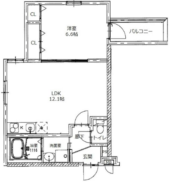 フジパレスフォーゲルV番館の間取り