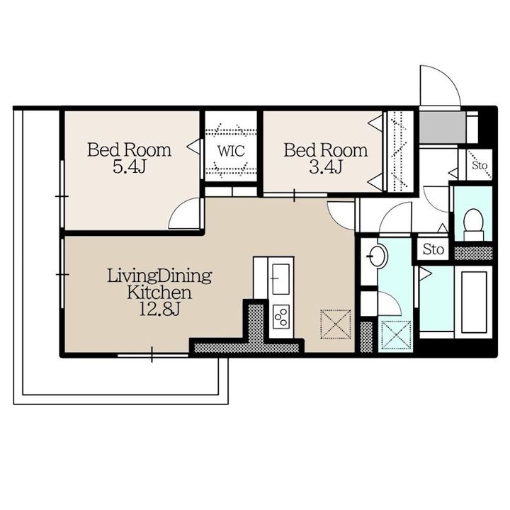 AZA DENJOの間取り