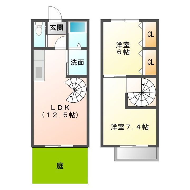 愛知県名古屋市天白区元植田2(一戸建)の賃貸物件の間取り